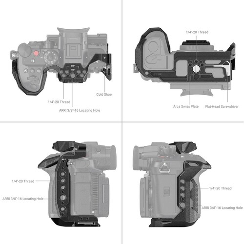 SmallRig 3440 Panasonic LUMIX GH6 için Black Mamba Serisi Kamera Kafesi