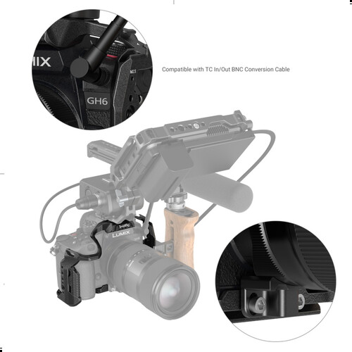SmallRig 3440 Panasonic LUMIX GH6 için Black Mamba Serisi Kamera Kafesi