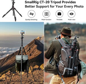 SmallRig 3474C CT-20 Alüminyum Alaşımlı Tripod - Thumbnail