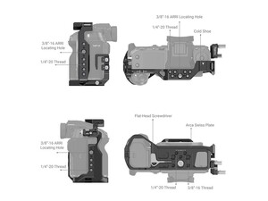 SmallRig 3715 GFX100S / 50S için Kafes ve Kablo Kıskacı - Thumbnail