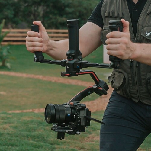 SmallRig 3954 DJI RS Serisi için Kablosuz Kontrollü Çift El Tutacağı