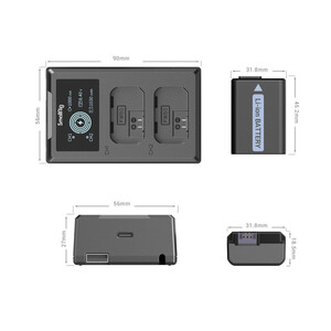 SmallRig 4081 NP-FW50 Çiftli Şarj Cihazı - Thumbnail