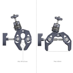 SmallRig 4102B Aksiyon Kameraları için 360° Küresel Başlık Montajlı Süper Kelepçe - Thumbnail