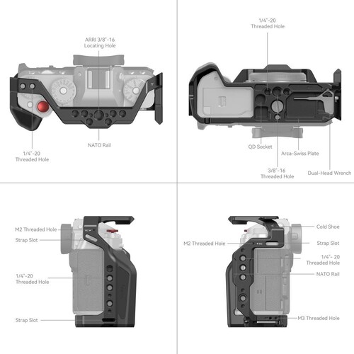 SmallRig 4135 FUJIFILM X-T5 için Çok İşlevli Kafes