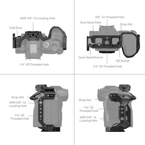 SmallRig 4161 Black Mamba Canon EOS R6 Mark II / R6 Mark III için Kafes - Thumbnail