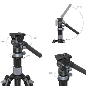SmallRig 4221 Karbon Seyahat Video Tripod - Thumbnail