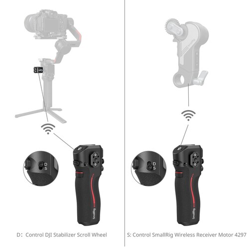 SmallRig 4329 DJI RS Serisi için Kablosuz Kontrol Sapı