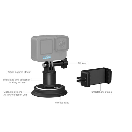 SmallRig 4347 Vantuz Montaj Desteği Aksiyon Kameraları için