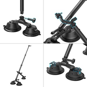 SmallRig 4380 Insta360 X3 X4 X5 Ve Aksiyon Kameralar İçin Vakumlu Araç Montaj Seti - Thumbnail
