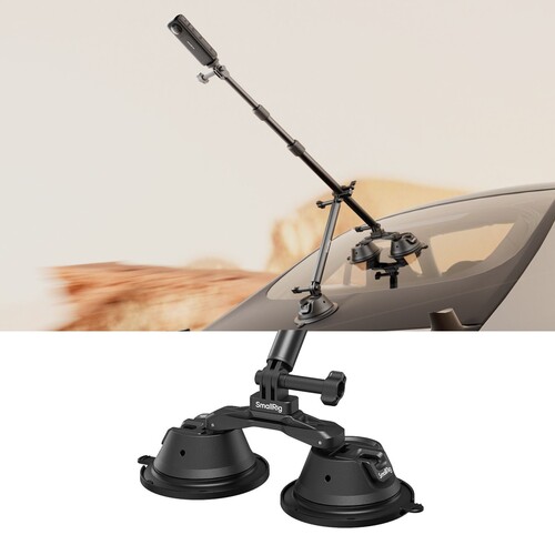 SmallRig 4380 Insta360 X3 X4 X5 Ve Aksiyon Kameralar İçin Vakumlu Araç Montaj Seti