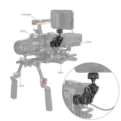 SmallRig 4488 HawkLock H21 Hızlı Çıkarma Sihirli Kol ve Bilyalı Başlık