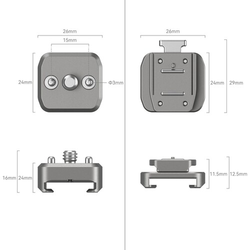 SmallRig 4500 HawkLock H18 Metal Ayak ile Hızlı Çıkarma Desteği