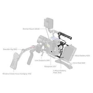 SmallRig 4574B Blackmagic Design Cinema 6K için Temel Kafes Kiti - Thumbnail