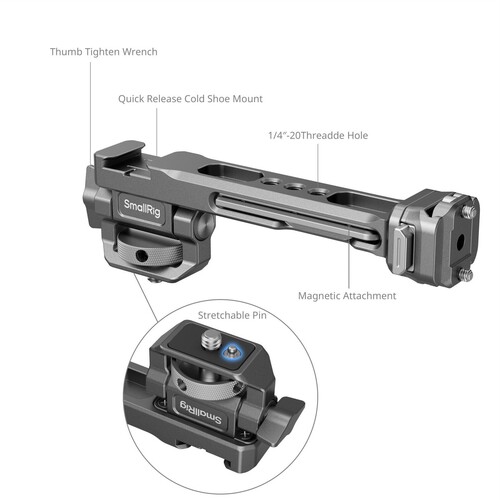 SmallRig 4637 HawkLock H21 DJI Sabitleyiciler için Monitör Desteği