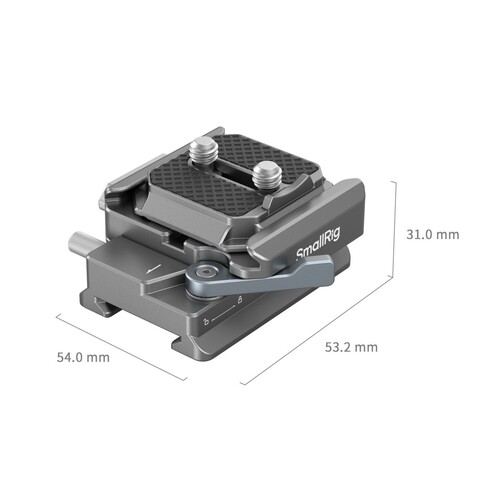 SmallRig 4639 DJI RS 2 / RSC 2 / RS3 / RS 3 Pro / RS4 / RS4 Pro için HawkLock H38 Arca-Swiss Hızlı Çıkarma Plakası