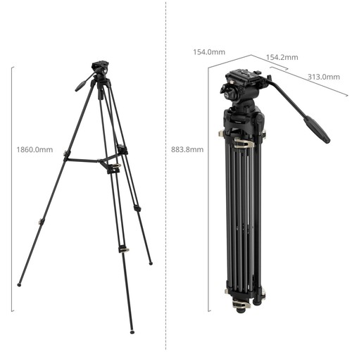 SmallRig 4686 AD-01S Profesyonel Video Tripod Kiti