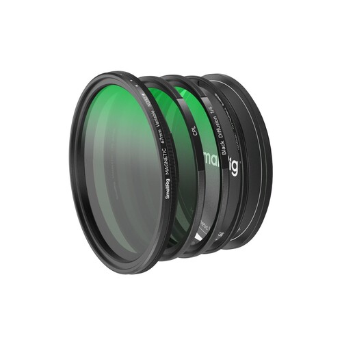 SmallRig 4726 5'i 1 Arada (67 mm) Filtre Kiti VND 2-32 & CPL & 1/4 Siyah Sis