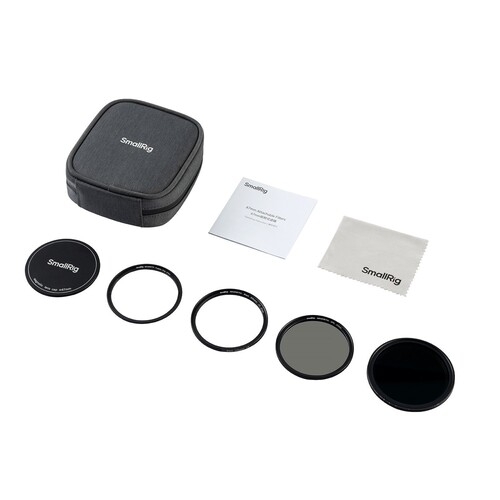 SmallRig 4726 5'i 1 Arada (67 mm) Filtre Kiti VND 2-32 & CPL & 1/4 Siyah Sis