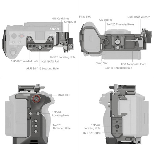 SmallRig 4771 Sony FX3 / FX30 için HawkLock Hızlı Çıkarma Gelişmiş Kafes Kiti