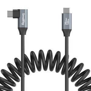 SmallRig 4792 USB-C (Düz) - USB-C (Açılı) Sarmal Veri Kablosu - Thumbnail