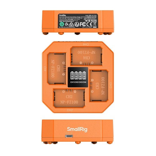 SmallRig 4839 NP-FZ100 4 Kanallı Kamera Pil Şarj Cihazı