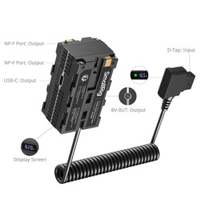 SmallRig 4884 D-Tap - Çift Taraflı NP-F Sahte Pil Güç Kablosu - Thumbnail