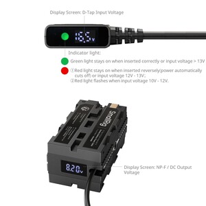 SmallRig 4884 D-Tap - Çift Taraflı NP-F Sahte Pil Güç Kablosu - Thumbnail