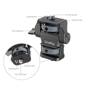 SmallRig 4886 Döner ve Eğim Ayarlanabilir Monitör Desteği 1/4''-20 Vida - Thumbnail