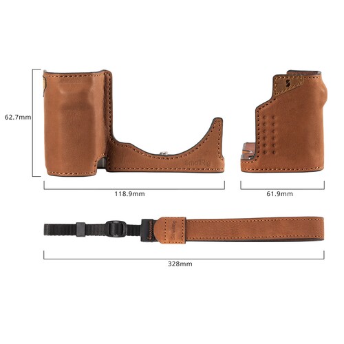 SmallRig 4889 Sony ZV-E10 II için Deri Kılıf Seti (Kahverengi)