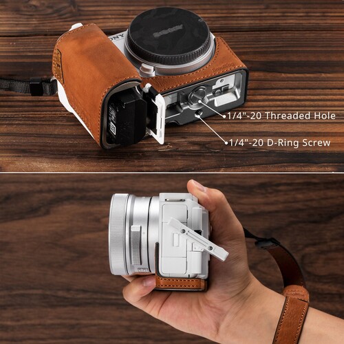 SmallRig 4889 Sony ZV-E10 II için Deri Kılıf Seti (Kahverengi)