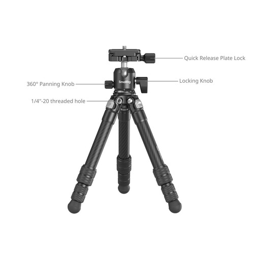 SmallRig 5026 Karbon Fiber Cep Tripod Seti