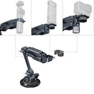 SmallRig 5123 DJI Osmo Pocket 3 / GoPro HERO13 / Insta360 X4 için mini Amortisör Kolu - Thumbnail