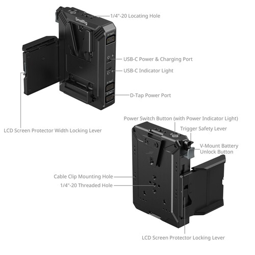 SmallRig 5228 V-Mount Akü Montaj Plakası