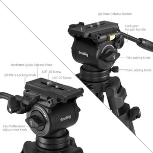 SmallRig 5441 AD14 Profesyonel Karbon Fiber Video Tripod - Thumbnail