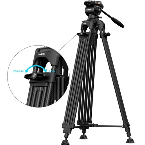 SmallRig 5443 FSD14 FreeSpeed ​​Ağır Hizmet Tipi Karbon Fiber Tripod