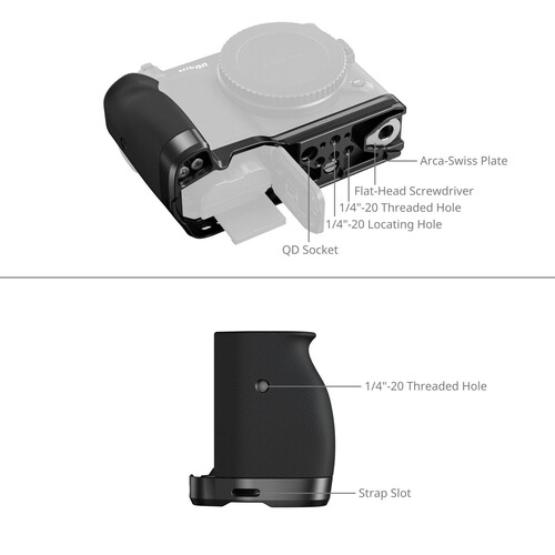 SmallRig 5466 Nikon ZR için Silikon Saplı L Şekilli Montaj Plakası