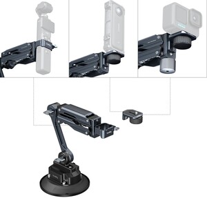 SmallRig 5507 DJI Osmo Pocket 3 / GoPro HERO13 Black / Insta360 X4 için Elektronik Vantuzlu Şok Emici Destek - Thumbnail