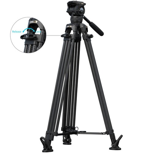 SmallRig 5580 FSD16 FreeSpeed ​​Ağır Hizmet Tipi Karbon Fiber Tripod