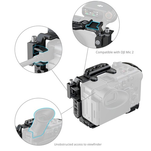 SmallRig 5590 Sony FX2 için Pil Plakalı Gelişmiş Kafes Kiti