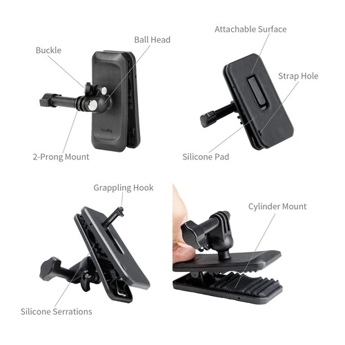 SmallRig 5722 Aksiyon Kameraları için Sırt Çantası Klipsi