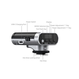 SmallRig 5818 RS20 Mini Speedlite Flaş (Gümüş) - Thumbnail