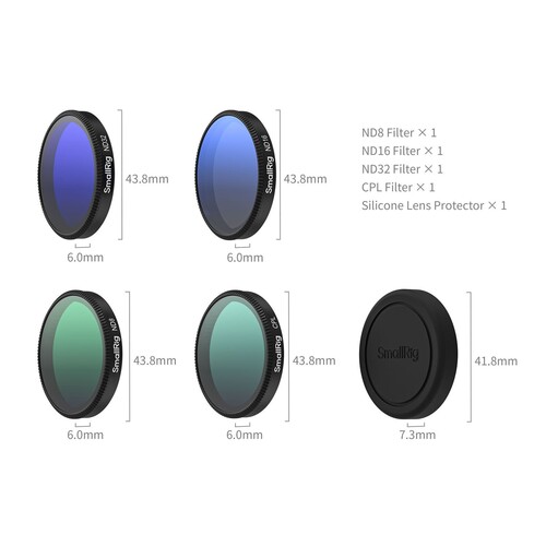 SmallRig 5895 DJI Osmo Action 6 için ND Filtre Kiti