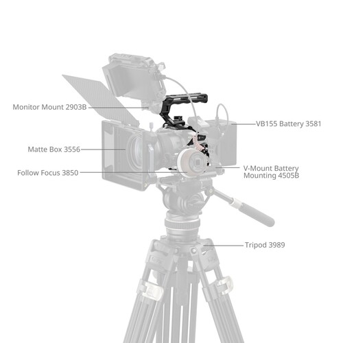SmallRig 5955 Canon EOS R6 Mark III / R6 Mark II için Temel Kafes Kiti