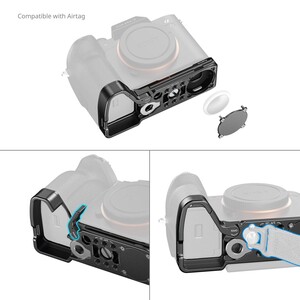 SmallRig 6033 Sony Alpha 7 V / 7R V / 7 IV için AirTag Yuvalı Taban Plakası - Thumbnail