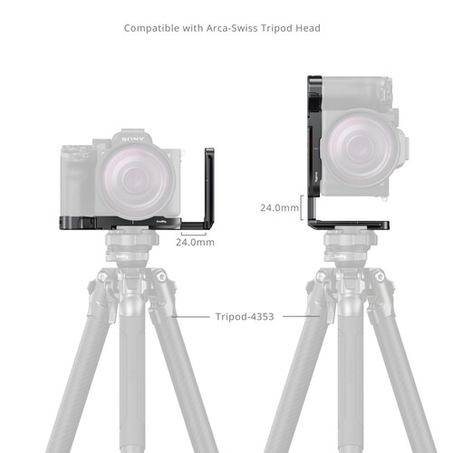 SmallRig 6034 Sony Alpha 7 V / 7R V / 7 IV için AirTag Yuvalı L Şekilli Montaj Plakası
