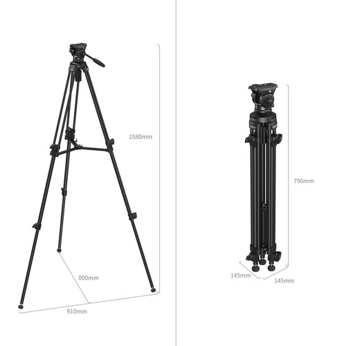 SmallRig AD-50 4684 Hafif Video Tripod Lite