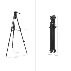 SmallRig AD-50 4685 Hafif Video Karbon Fiber Tripod - Thumbnail