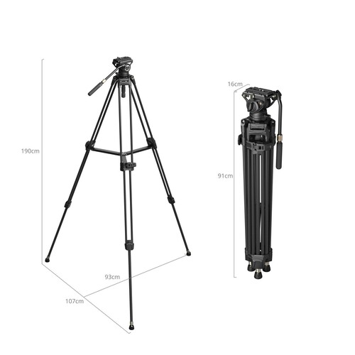 SmallRig AD-80S 5111 Profesyonel Video Tipi Tripod Kiti