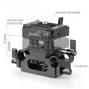 SmallRig DBC2272B Evrensel 15mm Ray Taban Plakası - Thumbnail