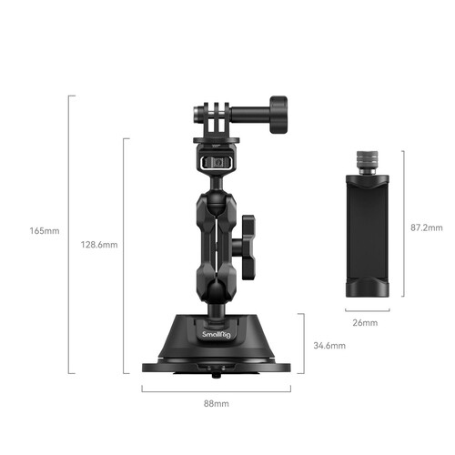 SmallRig SC-1K 4275 Aksiyon Kamera/Cep Telefonu için Vantuz Montaj Kiti